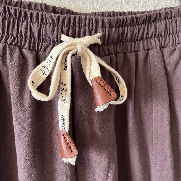 Kidoriman Kireina Jogger Pants L Purple Pull On Elastic Waist Lightweight Loose - Picture 2 of 16